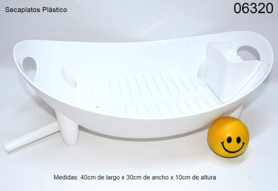 Imagen de SECAPLATOS DE PLASTICO BLANCO OVAL 3.24